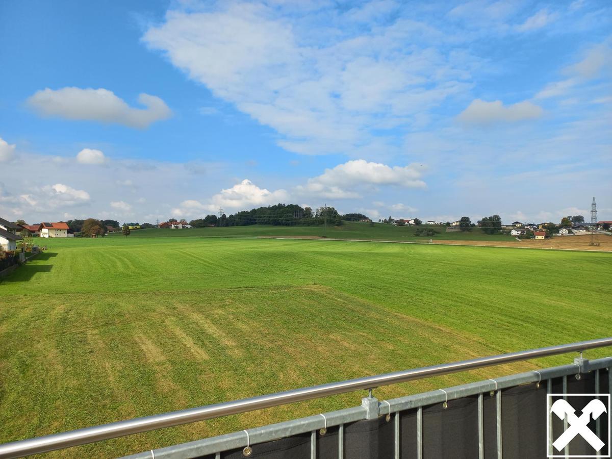 Ausblick von der Dachterrasse in den Westen