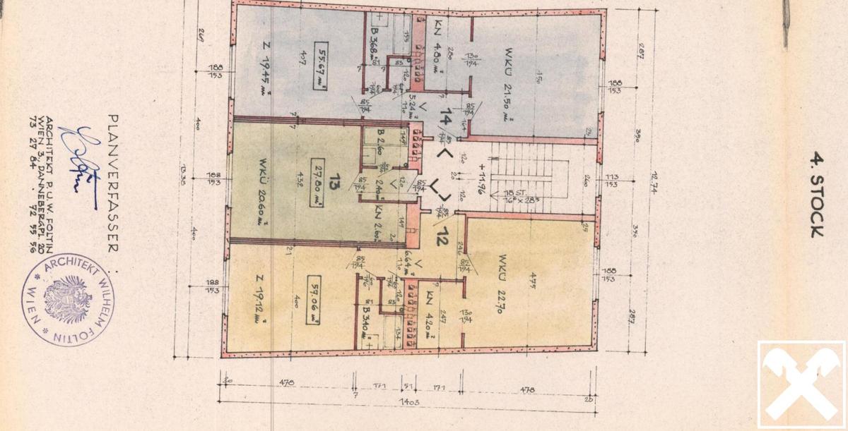 Grundriss STG 1 TOP 12