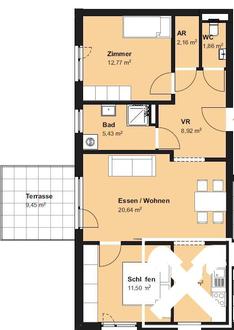 Ihr neues Zuhause in Perg: Teilm�blierte 3 Zimmer Wohnung mit Terrasse und Garten