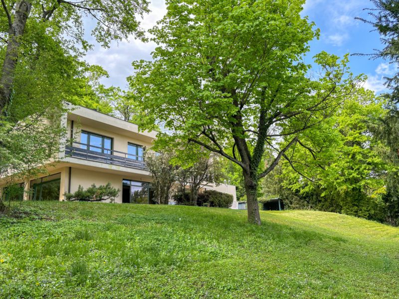 Exklusive Bauhaus-Villa mit Parkgarten & Pool am Waldrand