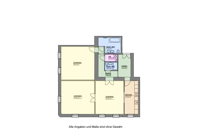 Erstbezug nach Sanierung! Schne 3 Zimmerwohnung Nhe Nudorfer Platz /  / 1190 Wien / Bild 9