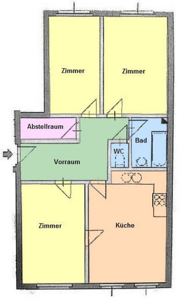Helle 3-Zimmer Wohnung Nhe Waldmllerpark /  / 1100 Wien / Bild 5