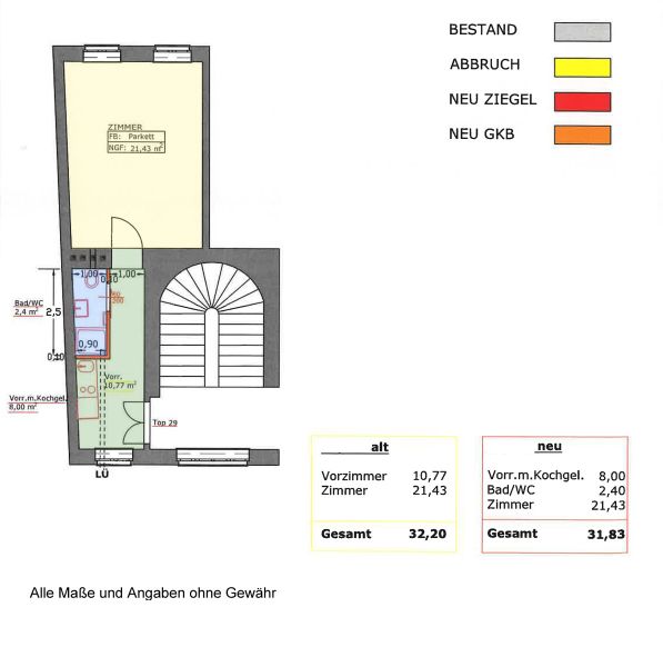Gar�onni�re in Hofruhelage nahe Sch�nbrunn ? "Rohbau" mit Potenzial /  / 1120&nbsp;Wien / Bild 9