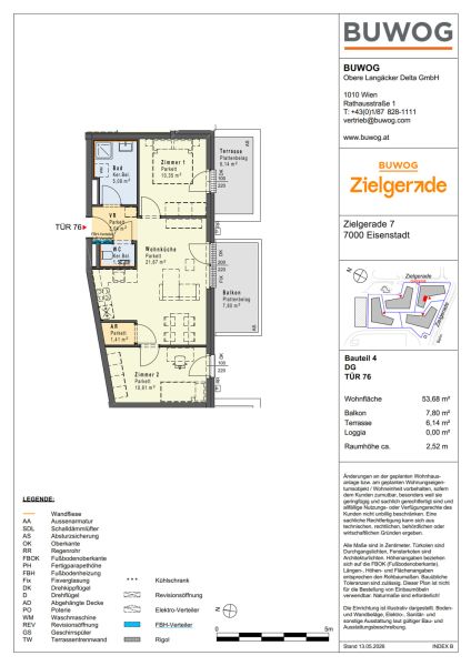 ZIELGERADE Eisenstadt T�r 78 - Neubau Erstbezug, Dachgeschoss mit S�dseite, provisonsfrei /  / 7000&nbsp;Eisenstadt / Bild 1