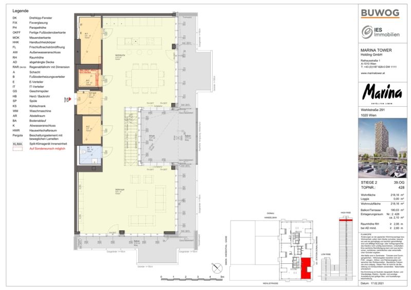 MARINA TOWER - Einzigartiges PENTHOUSE im hchsten fertiggestellten Wohnturm /  / 1020 Wien / Bild 4