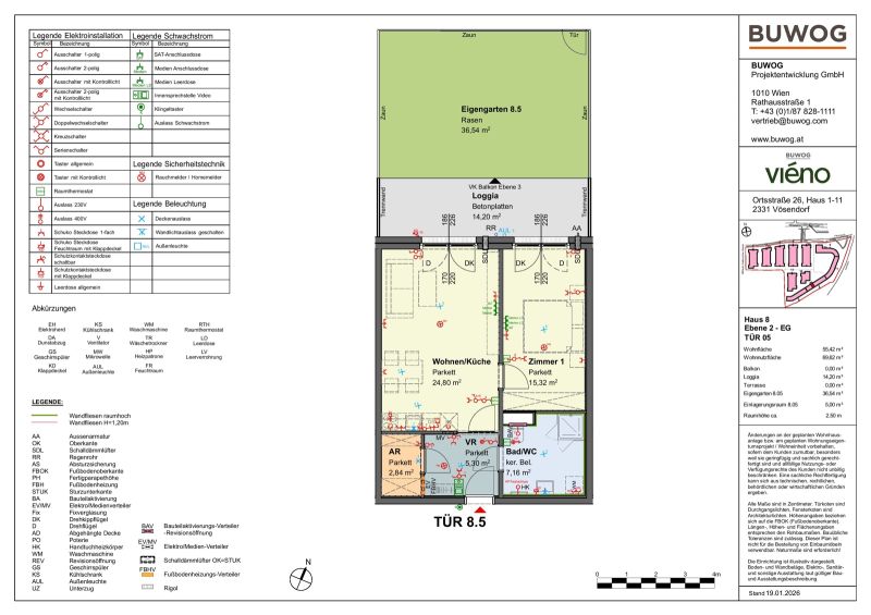 vi�no - Wundersch�ne 2-Zimmer-Wohnung mit GARTEN ab 11/2026, provisionsfrei vom Bautr�ger /  / 2331&nbsp;V�sendorf / Bild 1