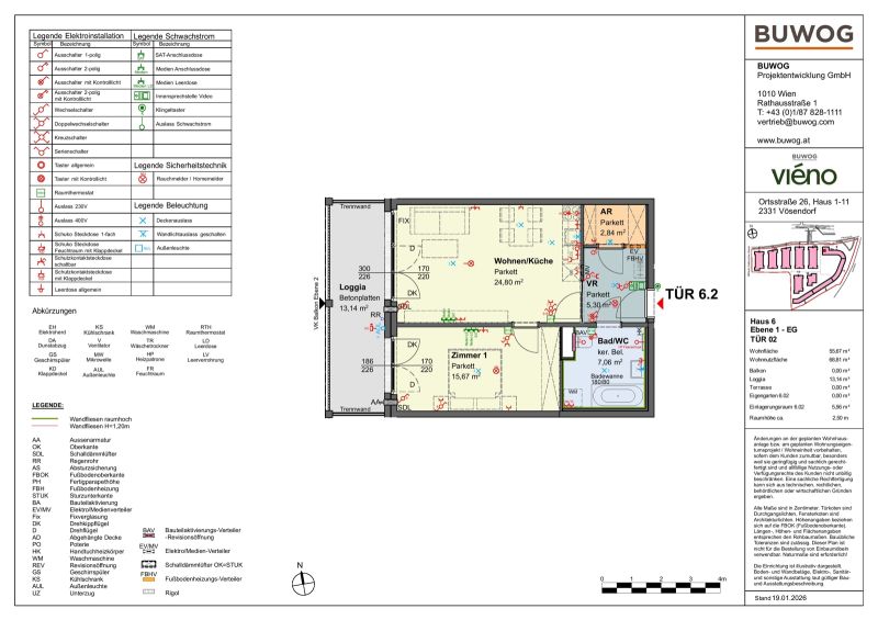 vi�no - Gem�tlicher 2-Zimmer-Erstbezug mit LOGGIA ab 11/2026, provisionsfrei vom Bautr�ger /  / 2331&nbsp;V�sendorf / Bild 1