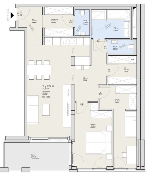 EXKLUSIVES WOHNEN IN OBER D�BLING - Helle 3-Zimmer Wohnung /  / 1190&nbsp;Wien / Bild 10