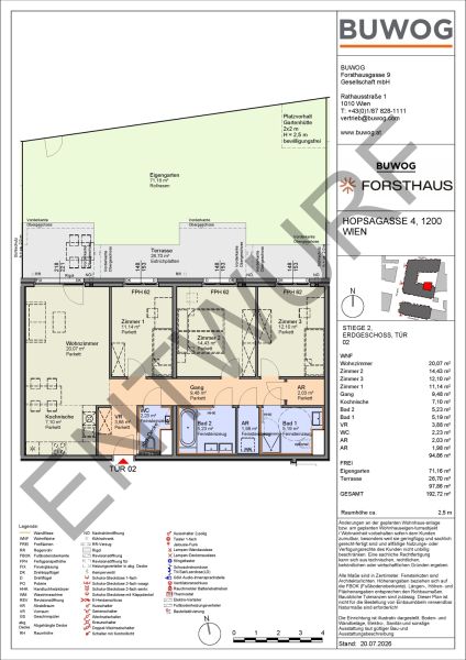 "WOHNEN NÄHE DONAUKANAL" - GARTENWOHNUNG mit 4 Zimmern - Ertbezug / / 1200 Wien / Bild 2