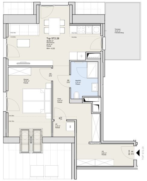 EXKLUSIVES WOHNEN IN OBERD�BLING - Dachgeschosswohnung mit wundersch�nem Ausblick /  / 1190&nbsp;Wien / Bild 8