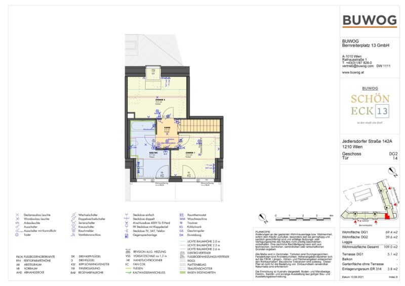 BUWOG WOHNBONUS - 3,5% Grunderwerbsteuer sparen
4 Zimmer Maisonette  "SCHNECK 13 - in der stadt ein dorf" Provisionsfrei vom Bautrger /  / 1210 Wien / Bild 3