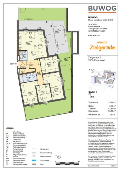 ZIELGERADE Eisenstadt Tür 09 - ca. 90m² Gartenwohnung im Neubau Erstbezug / / 7000 Eisenstadt / Bild 1