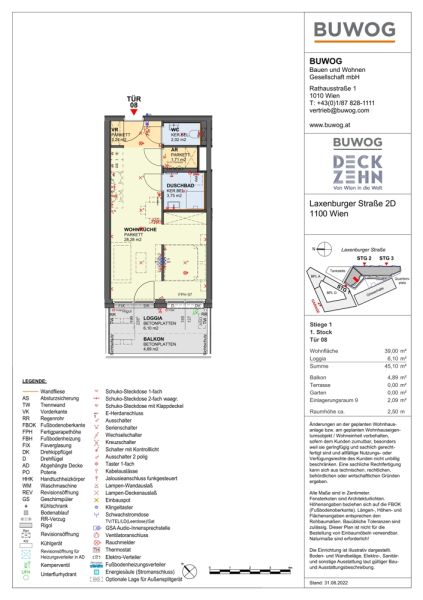Erstbezug - Neubau. Hofseitige 1-Zimmerwohnung mit Freiflche. /  / 1100 Wien / Bild 2