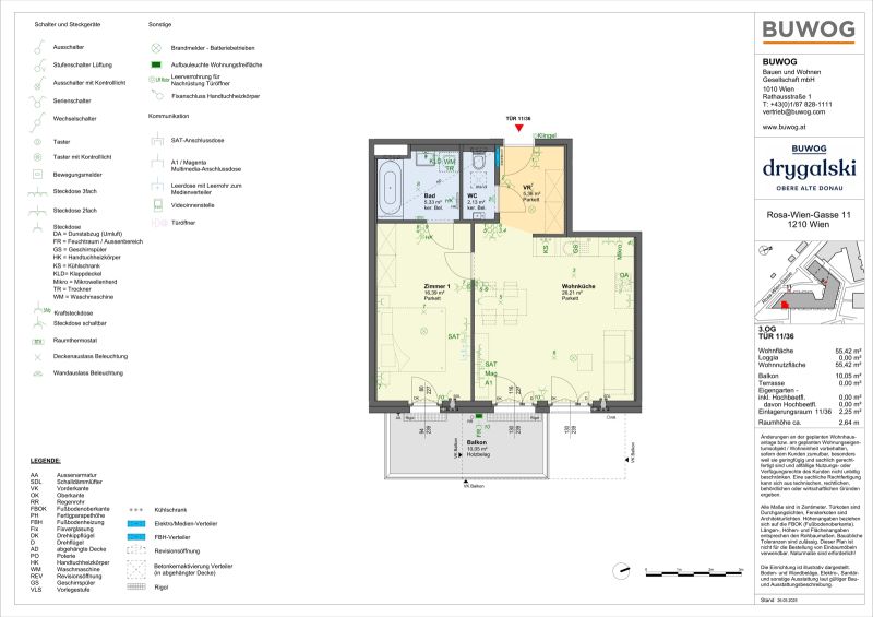 ERSTBEZUG 2 Zimmer mit Balkon N�he Obere Alte Donau /  / 1210&nbsp;Wien / Bild 1