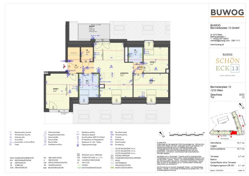 BUWOG WOHNBONUS - 3,5% Grunderwerbsteuer sparen
4 Zimmer Terrassenwohnung "SCHNECK 13 - in der stadt ein dorf" provisionsfrei /  / 1210 Wien / Bild 2