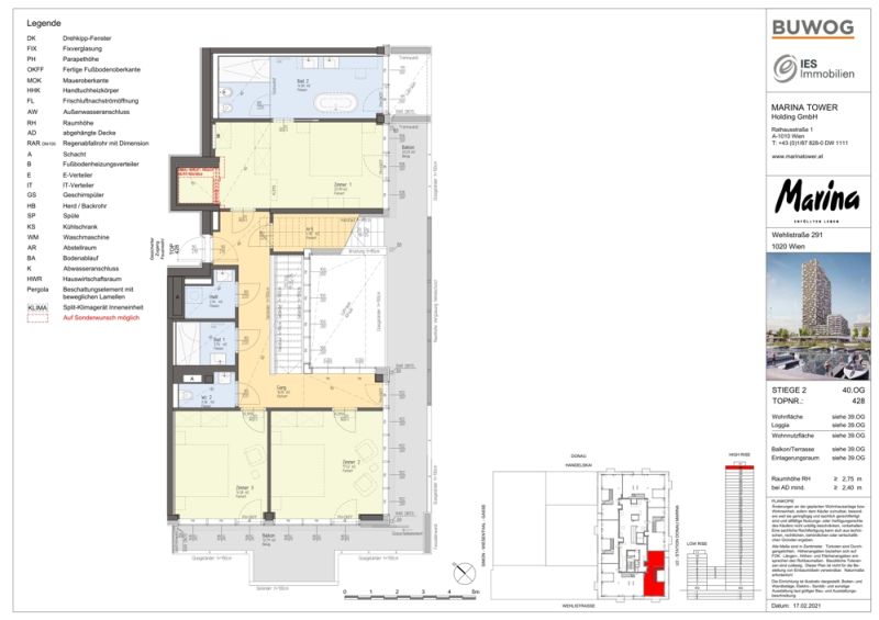 MARINA TOWER - Einzigartiges PENTHOUSE im hchsten fertiggestellten Wohnturm /  / 1020 Wien / Bild 5