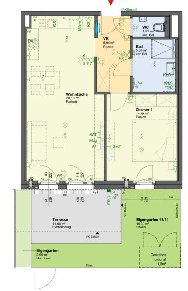 Gartenwohnung bei der Alten Donau im Neubau Erstbezug, provisionsfrei direkt vom Bautr�ger /  / 1210&nbsp;Wien / Bild 2