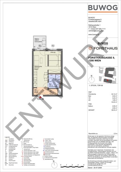 "WOHNEN NÄHE DONAUKANAL" - Neubau Erstbezug mit Balkon - provisionsfrei / / 1200 Wien / Bild 2