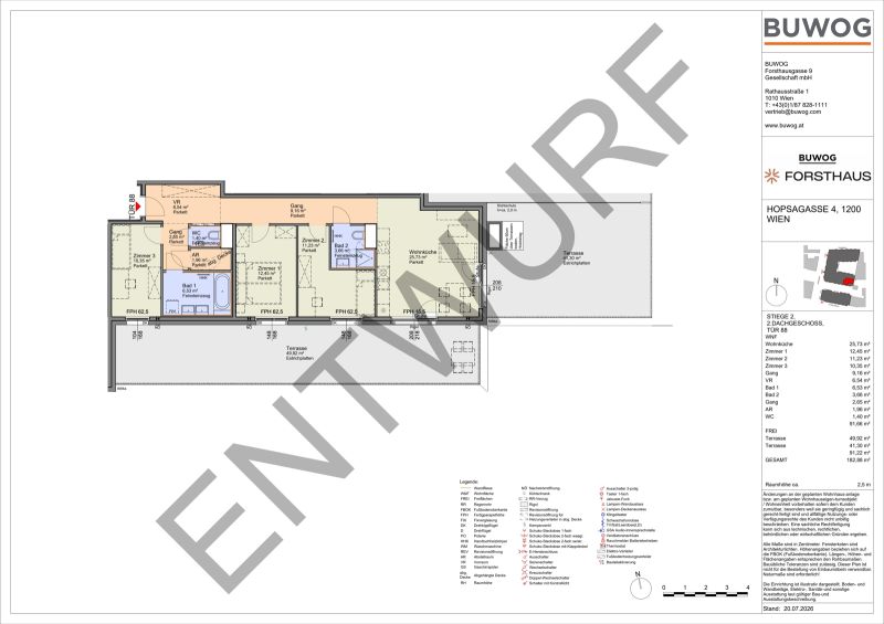 "FORSTHAUS" - 4 Zimmer Dachgescho� im Neubau Erstbezug mit 99m� Terrasse /  / 1200&nbsp;Wien / Bild 2