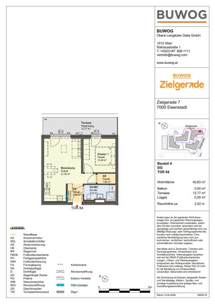 ZIELGERADE Eisenstadt Tür 84 - Anlegerwohnung mit Vertriebsservice, nur EUR 189.000 netto / / 7000 Eisenstadt / Bild 1