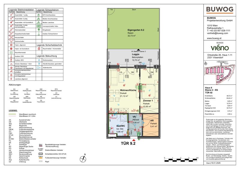 vi�no - ERSTBEZUG: 2-Zimmer-Traumwohnung mit eigenem GARTEN ab 11/2026, provisionsfrei vom Bautr�ger /  / 2331&nbsp;V�sendorf / Bild 1