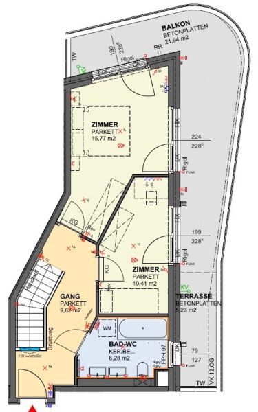 Dachgeschoss-Maisonette mit Klima, Fenster im Bad und Dachgarten Nhe U1 Hauptbahnhof Wien /  / 1100 Wien / Bild 4