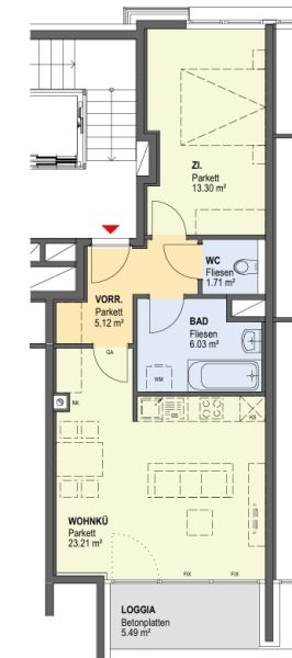 HELLER PARK - erstklassige Neubauwohnung (2 Zimmer mit Loggia) Nähe Klinik Favoriten / / 1100 Wien / Bild 4