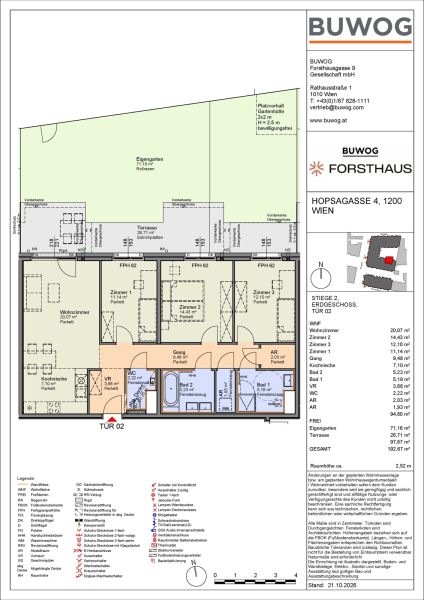 "WOHNEN N�HE DONAUKANAL" - GARTENWOHNUNG mit 4 Zimmern - Ertbezug