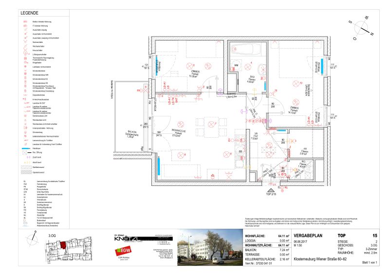 3-Zimmer-Wohnung mit Balkon, Top 15 /  / 3400&nbsp;Klosterneuburg / Bild 6