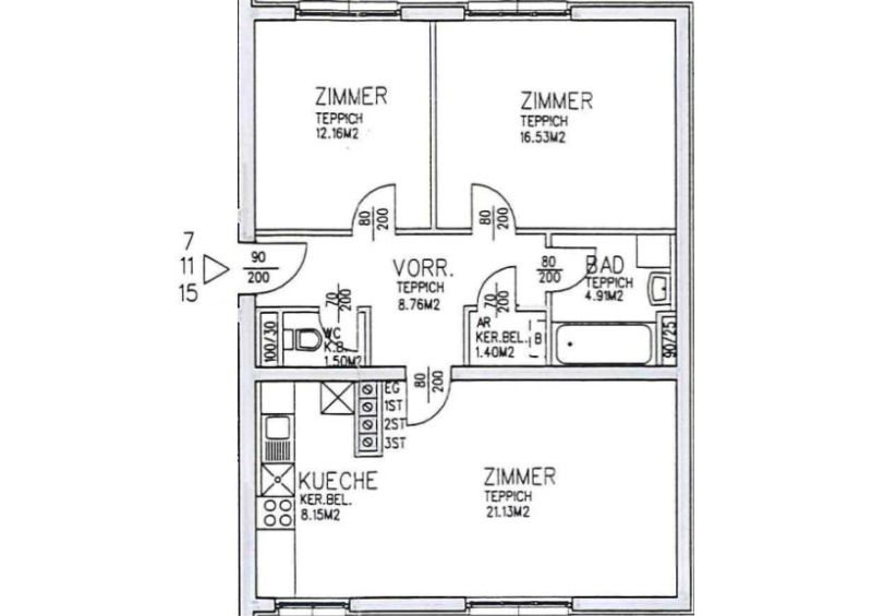 3-Zimmer-Wohnung, Top 7 /  / 2640 Gloggnitz / Bild 1