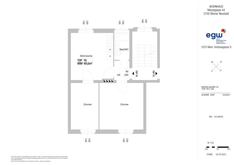 3-Zimmer-Wohnung, Top 76 / / 2700 Wiener Neustadt / Bild 3