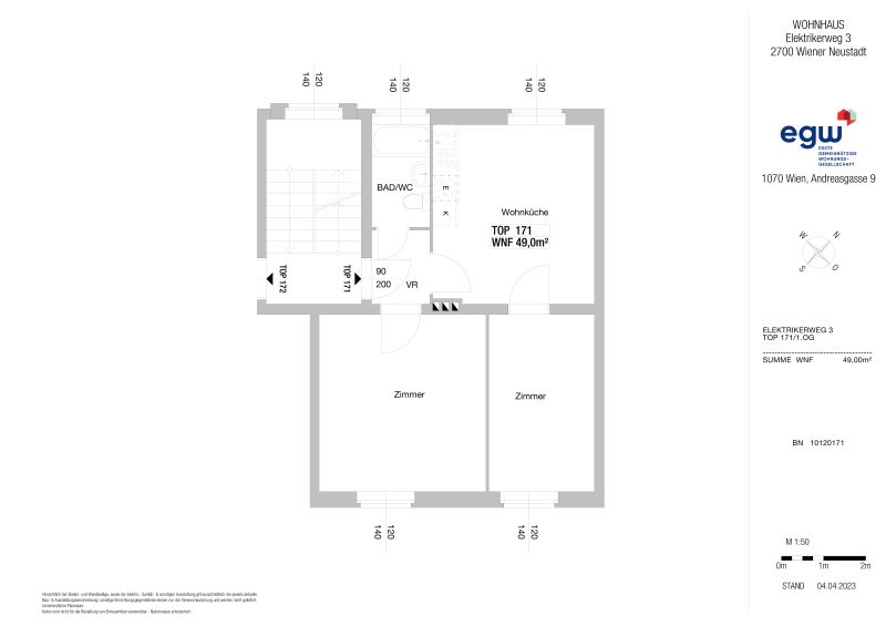 3-Zimmer-Wohnung, Top 171 /  / 2700&nbsp;Wiener Neustadt / Bild 2