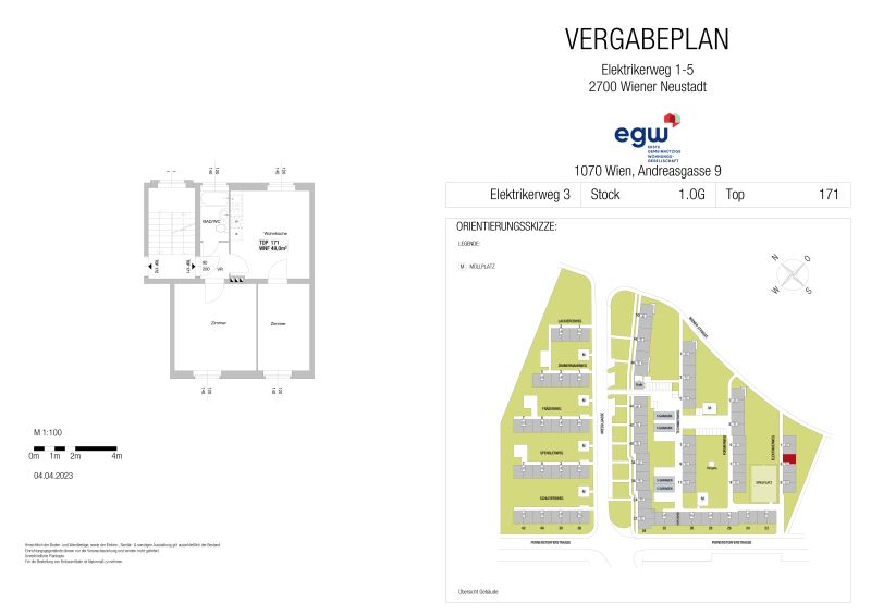 3-Zimmer-Wohnung, Top 171 /  / 2700&nbsp;Wiener Neustadt / Bild 3