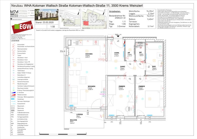 3-Zimmer-Wohnung mit Balkon, Top 11 /  / 3500 Krems / Bild 5