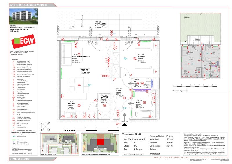 2-Zimmer-Wohnung mit Terrasse und Garten, Top 2