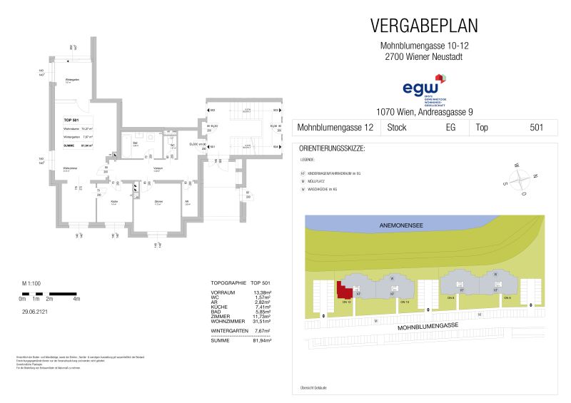 2-Zimmer-Wohnung mit Loggia, Top 501 /  / 2700 Wiener Neustadt / Bild 3