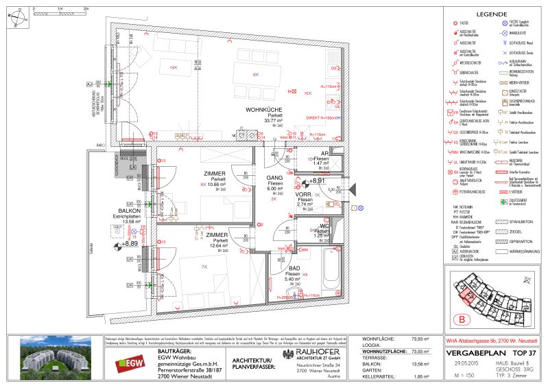 3-Zimmer-Wohnung mit Balkon, Top 37 /  / 2700&nbsp;Wiener Neustadt / Bild 5