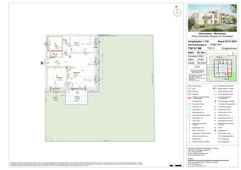 3-Zimmer-Wohnung mit Terrasse und Garten, Top 7 / / 3300 Amstetten / Bild 3