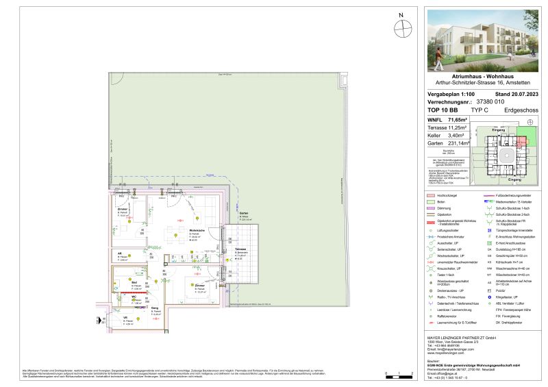 3-Zimmer-Wohnung mit Terrasse und Garten, Top 10 /  / 3300&nbsp;Amstetten / Bild 3