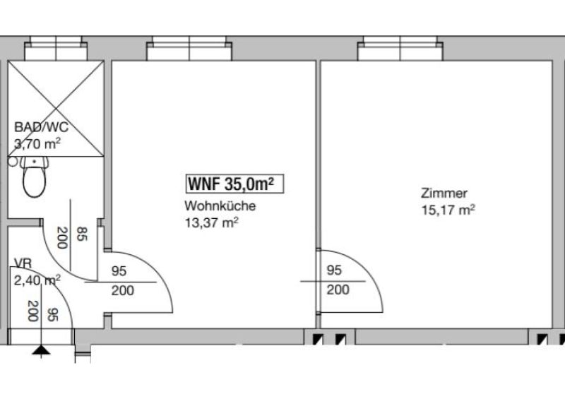 2-Zimmer-Wohnung, Top 100 / / 2700 Wiener Neustadt / Bild 4
