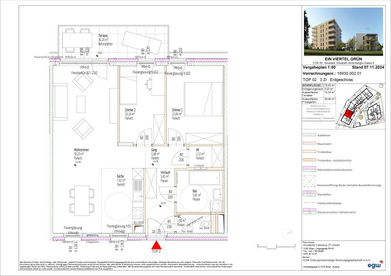 ERSTBEZUG! 3-Zimmer-Wohnung mit Terrasse und Garten, Top 2 /  / 2700&nbsp;Wiener Neustadt / Bild 5