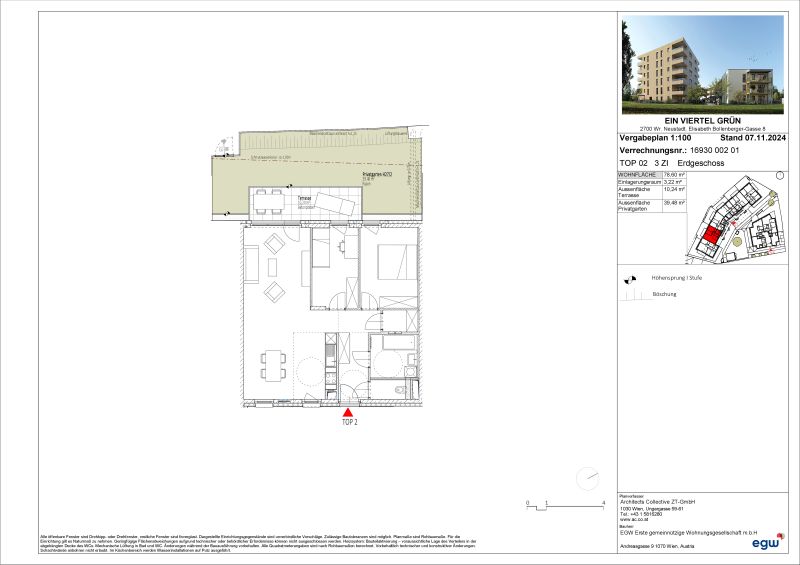 ERSTBEZUG! 3-Zimmer-Wohnung mit Terrasse und Garten, Top 2 /  / 2700&nbsp;Wiener Neustadt / Bild 6