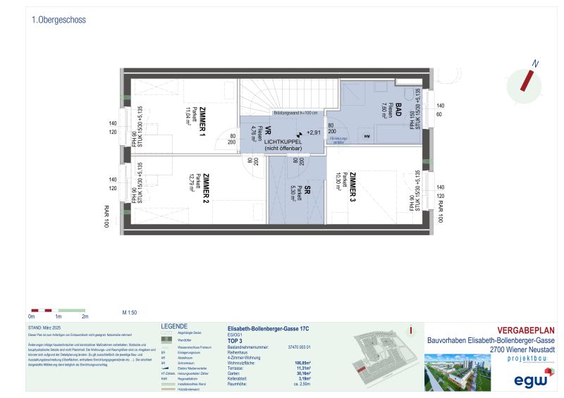4-Zimmer-Wohnung mit Terrasse und Garten, Top 17C /  / 2700 Wiener Neustadt / Bild 2