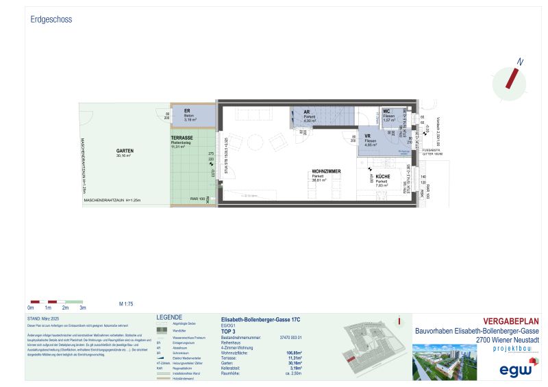 4-Zimmer-Wohnung mit Terrasse und Garten, Top 17C /  / 2700 Wiener Neustadt / Bild 3