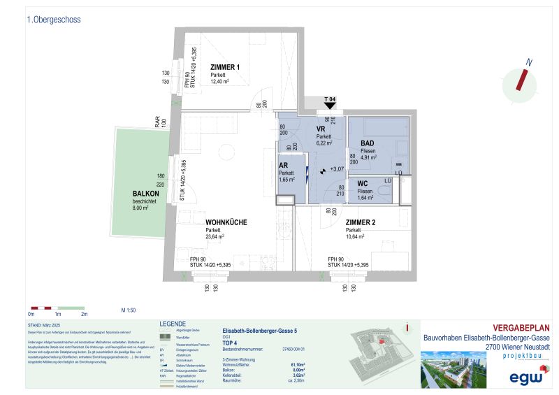 3-Zimmer-Wohnung mit Balkon, Top 4 /  / 2700&nbsp;Wiener Neustadt / Bild 1