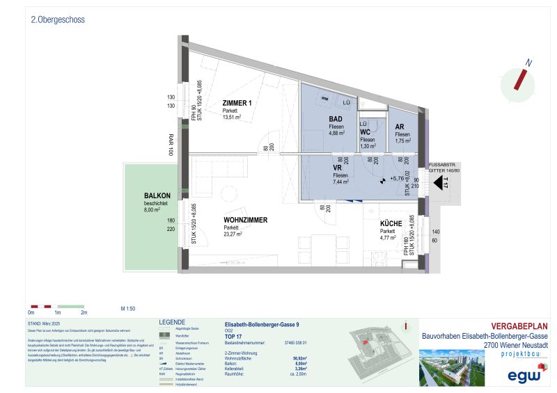 2-Zimmer-Wohnung mit Balkon, Top 17 /  / 2700 Wiener Neustadt / Bild 6