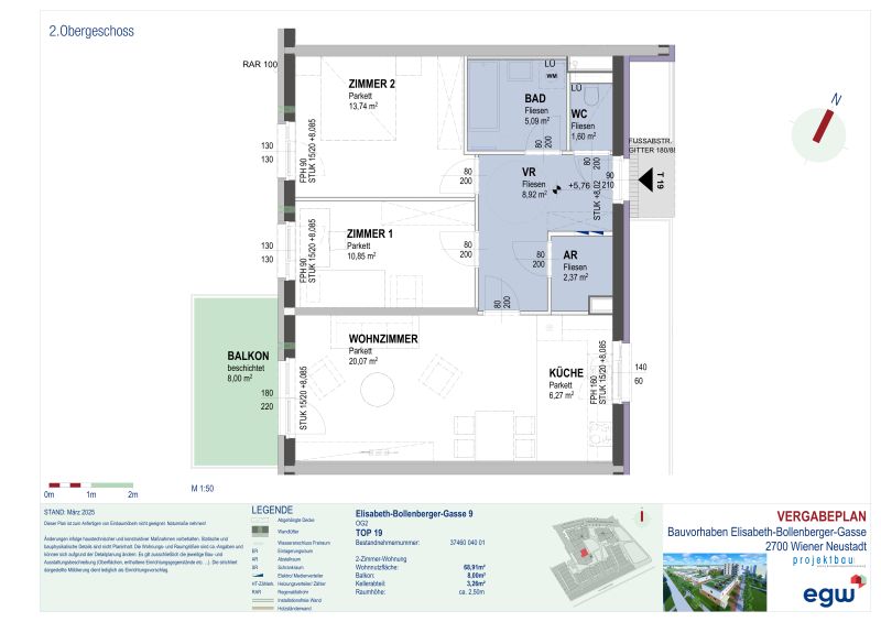 3-Zimmer-Wohnung mit Balkon, Top 19 / / 2700 Wiener Neustadt / Bild 1