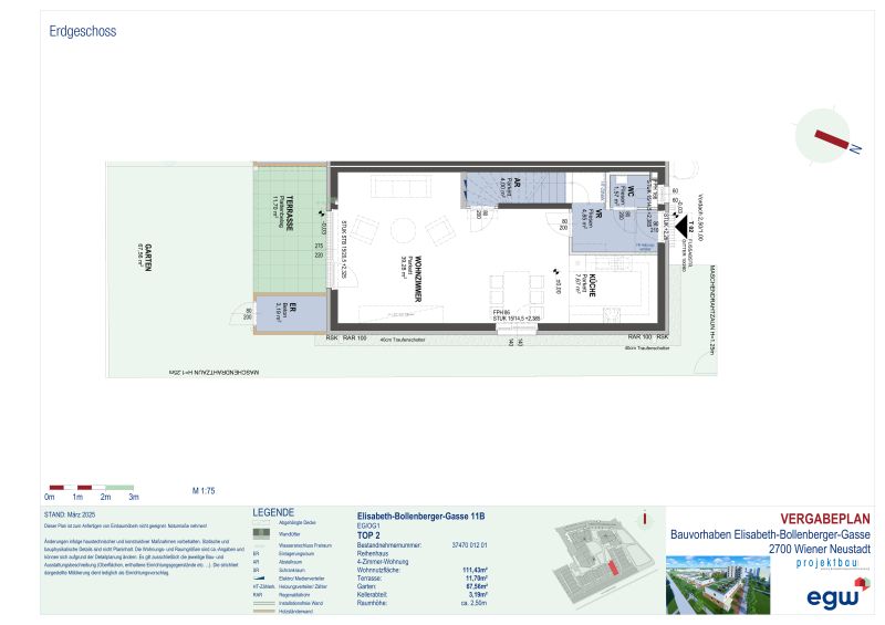 4-Zimmer-Wohnung mit Terrasse und Garten, Top 11B /  / 2700 Wiener Neustadt / Bild 3