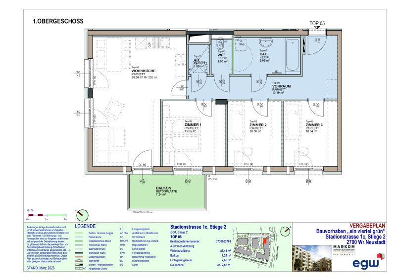 4-Zimmer-Wohnung mit Balkon, Top 5 /  / 2700&nbsp;Wiener Neustadt / Bild 3