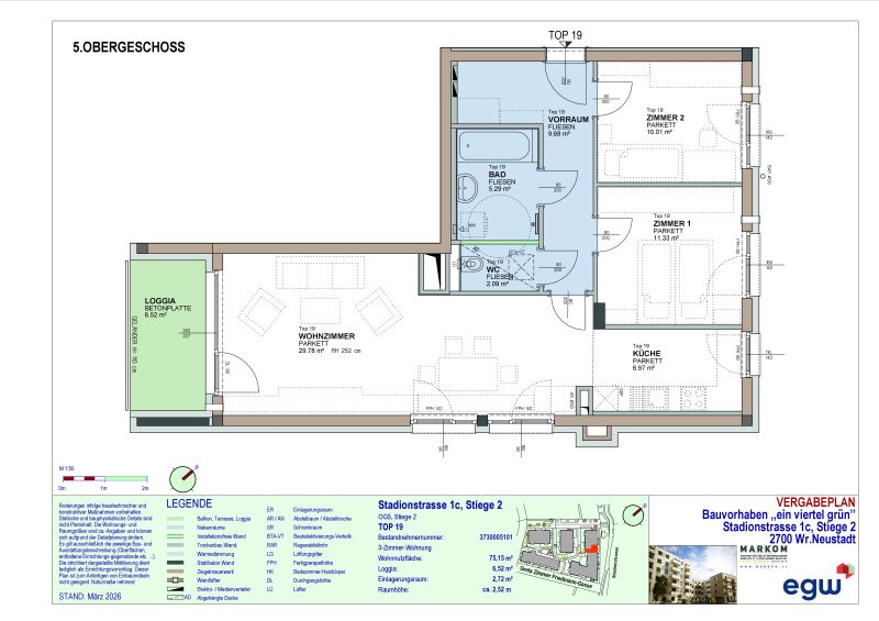 3-Zimmer-Wohnung mit Loggia, Top 19 /  / 2700&nbsp;Wiener Neustadt / Bild 3